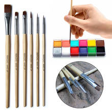 6Pcs owder Brush Pro Makeup Cosmetic Brushes Powder Foundation Eyeshadow Contour Brush Tool Brush For Eyeshadow  Wood Handle 2024 - buy cheap