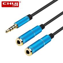 CHYI 3.5mm Audio Cable Extension 2 Ports AUX Adapter Extend The Audio Cable Splitter Extension Cable For Phone Computer Laptop 2024 - buy cheap