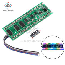 Indicador de nivel LED RGB de 5V, medidor de VU de 24 LED, placa amplificadora, patrón de pantalla MCU, medidor de indicador de nivel de doble canal 2024 - compra barato