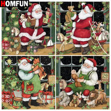 HOMFUN Diamond Painting "Christmas santa" Cross Stitch Custom Photo Diamond Embroidery Square Round Drill Home Decor 2024 - buy cheap