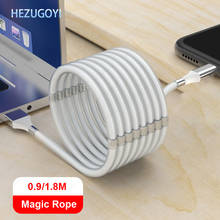 Magic-Cable magnético de carga rápida para teléfono móvil, Micro Cable USB tipo C de carga rápida 3A, sincronización de datos para iPhone 12 y 11 Max, USB-C 2024 - compra barato