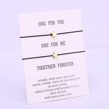 (A SET) Love Star Tree Heart Bracelets Couple Best Friends Adjustable Rope Bracelet Women Men Girl Jewelry Drop Shipping 2024 - buy cheap