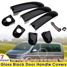 6 7 9pcs Set Gloss Handles Cover for Volkswagen For VW Transporter T5 2003~2015 T6 2016 Caddy for Vans Car Accessories Sticker 2024 - buy cheap