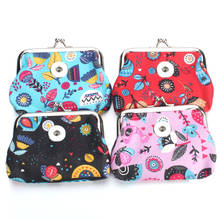 Fashion 18MM Button bag Snap Jewelry Small Wallets Women's Money Bags Gift For Bracelet ZN074 2024 - buy cheap
