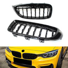 2pcs/Pair Car Front Bumper Grill Grille Gloss Black Sport Kidney Grilles Metero Style For BMW 4 Series F32 F33 F36 ABS Plastic 2024 - buy cheap