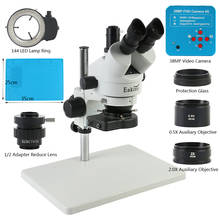 3.5-90x simul-focal zoom trinocular microscópio estereofônico 38mp hdmi usb industrial câmera de vídeo digital pcb solderin reparação conjunto 2024 - compre barato