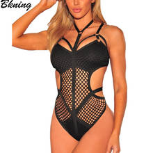 2020 One Piece Swimsuit Mesh Fishnet Cut Out Swimwear Swim Suit May Swimsuits Swimming Suit For Women Sexy Monokini s-5xl 2024 - buy cheap