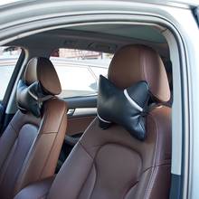 2pcs/pair  Bling Rhinestone Crystal Black PU Leather Car Seat Headrest Neck Pillows Head Rest Cushion 2024 - buy cheap