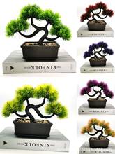 Plantas artificiales bonsái de pino, maceta de árbol pequeño, adornos en maceta para decoración del hogar, dormitorio y jardín, 1 ud. 2024 - compra barato