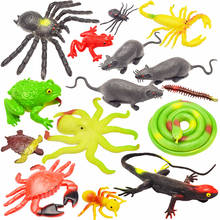Brinquedo de simulação de borracha macia, rato de centípede, grande aranha, cobra de escorpião, dia das bruxas, brinquedo de insetos assustador 2024 - compre barato
