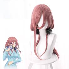 The Quintessential Quintuplets Nakano Miku Wig Taro Pink with Long Bang Heat Resistant Synthetic Wigs Halloween Cosplay Props 2024 - buy cheap