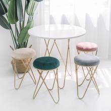Iron Stool Dressing Chair Northern Europe Restaurant Stool Bedroom Modern Stool Ins Originality Small Round Stool Shoes Stool 2024 - buy cheap