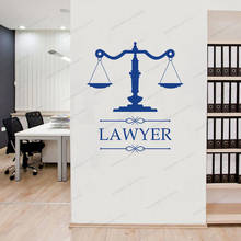 Personalized Lawyer Attorney Law Office Sign wall sticker Office Decal justice libra fair justice court Company Name Decor CX925 2024 - buy cheap