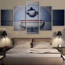 Pinturas de arte de pared de mesa, lienzo moderno impreso en HD, 5 paneles, portero de Hockey sobre hielo, decoración del hogar, carteles modulares 2024 - compra barato