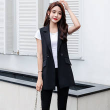 Suit Waistcoat Shoulder Jacket Women's Short 2021 Spring Autumn Black Versatile Slim Sleeveless Blazer Vest Korean Jacket Coat 2024 - buy cheap