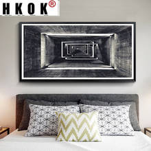Hkok retro abstrato geométrico quadros em tela posters impressão arte da parede minimalista fotos pop sala de estar decoração casa sem moldura 2024 - compre barato