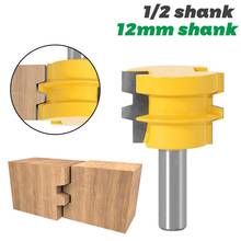 1Pcs 1/2 12mm Shank Wood Slotted Router Bits Carving Knife Square Tooth Tenon Milling Cutter for Woodworking Tool 2024 - buy cheap