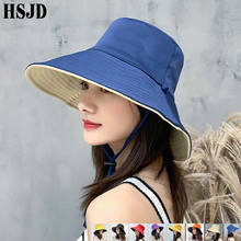 Unisex Double Sided Foldable Bucket Hat Outdoor Sunscreen Mesh Ventilation Fishing Hunting Cap Summer Women Anti-UV Sun Hats 2024 - buy cheap