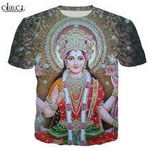 CLOOC Indian Goddess 3D Print Summer Fashion T Shirts Men Women Harajuku Hip Hop Short Sleeve Tee Shirt Hot Selling Tops 2024 - buy cheap