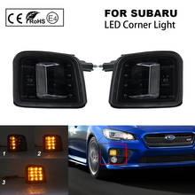 2Pcs Black Lens Dynamic LED Front Turn Signal Lights Lamps LED Corner Lights For Subaru STI WRX Limited Turbo Base Premium 2024 - buy cheap
