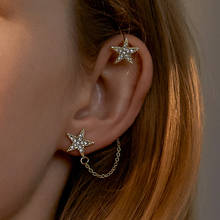 KaiMin Star Ear Tiny Moon Stud Earrings For Women Everyday Teen Mothersday Celestial Birthday Gift Jewelry Earrring Wholesale 2024 - buy cheap