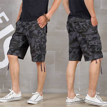 Pantalones cortos de camuflaje militar para hombre, Bermudas holgadas masculinas con múltiples bolsillos, de talla grande 2024 - compra barato