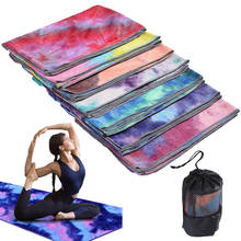 Toalla de Fitness de 63x183cm, esterilla de Yoga impresa, microfibra antideslizante, Tie-dye, deportes, playa, natación, toalla de secado rápido para tienda de Yoga 2024 - compra barato