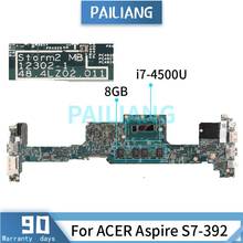 Placa base para portátil ACER Aspire S7-392, tarjeta madre para ordenador portátil ACER Aspire i7-4500U, SR16Z, con 8GB de RAM, probada OK, 12302 2024 - compra barato