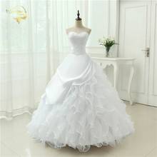 Classic Style Vestidos De Noiva A Line Robe De Mariage Strapless Applique Bridal Gown Wedding Dress 2021 New Chapel Train YN0120 2024 - buy cheap
