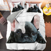 Lovely Pug Dog Duvet Cover Set Pillowcase Cartoon Luxury Pet Animal Bedding Sets Bed Linen 2/3pcs Queen King Size Home Textile 2024 - buy cheap