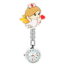 6 Styles Cute Cartoon Nurse Watch Fashion Girl Pattern Luminous Pin Quartz Watch Clock Pocket Brooch Fob Doctor Medical Watches 2024 - buy cheap