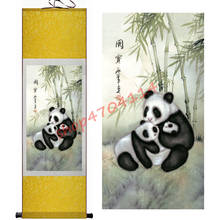 Pandas silk scrolls hanging pictures, exquisite crafts, decorations, collections, gifts 2024 - buy cheap