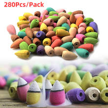 280Pcs Mixed Natural Reflux Tower Smoke Backflow Cones Bullet Buddhism Backflow Tower Incense Burner Household Incense Cones 2024 - buy cheap