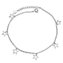 Простой браслет с пятиконечной звездой и кисточками, очаровательный женский свадебный браслет серебряного цвета, модные вечерние ювелирные изделия, подарок 2024 - купить недорого