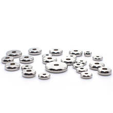 50pcs/lot 316L Stainless Steel Flat Rondelle Spacer Charm Beads 4 5 6 8mm with Big Hole for DIY Bracelets Jewelry Making Finding 2024 - compre barato