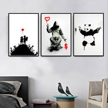 Canvas Oil Painting Hot Graffiti Modern Art Street Banksy Painting Animal Poster Prints Art Wall Pictures Living Room Home Decor 2024 - buy cheap