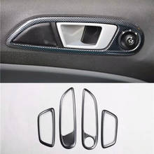 Для Ford Ecosport 2013-2017 4 шт. углеродное волокно ABS Автомобильная боковая Дверная ручка Защитная чаша крышка отделка молдинги автомобильный Стайлинг 2024 - купить недорого