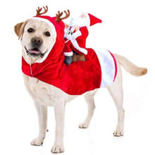 Dog Santa Claus Costume Outfit Winter Jacket Small Middle Large Pet Christmas Clothes Xmas Carnival Funny Pet Clothes 2024 - buy cheap