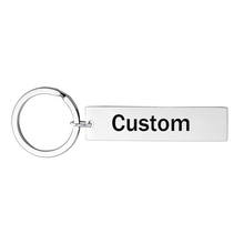 Custom Engraved Stainless Steel Keychain For Car Logo Name  Gift  women men couple Key Chain Ring 2024 - buy cheap