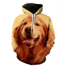 Golden Retriever-Sudadera con capucha para hombre y mujer, prenda deportiva de manga larga con estampado 3D de perro, ropa de calle a la moda, para primavera e invierno 2024 - compra barato