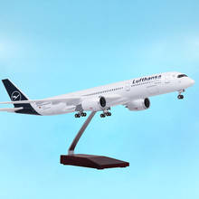 Lufthansa-Avión de aviación Airbus A350, modelo de avión de 47CM con luz LED, avión fundido a presión, para coleccionar adultos, juguete de exhibición, 1/142 2024 - compra barato