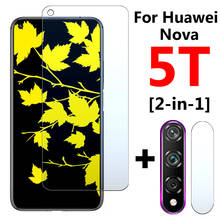 Funda protectora 2 en 1 para Huawei Nova 5 T 5 T Nova5t T5, película protectora de pantalla, cubierta completa de vidrio templado con lente de cámara 2024 - compra barato