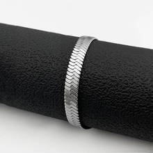 Pulseira de lâmina de titânio, pulseira de aço inoxidável simples de titânio com fivela longa para homens e mulheres 2024 - compre barato
