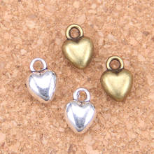 152pcs Charms puffy heart 9x7x4mm Antique Pendants,Vintage Tibetan Silver Jewelry,DIY for bracelet necklace 2024 - buy cheap