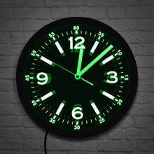 Modern Design LED Neon Light Wall Clock Big Numbers Silent Non Ticking For Bedroom Home Decor Luminous Wall Watch Glow in Dark 2024 - buy cheap