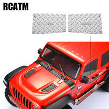 Cubierta de Metal antideslizante para coche teledirigido, cubierta de Metal con un ángulo lateral del Pilar, decoración para 1/10 RC Crawler Car AXIAL SCX10 III JEEP, 1 par 2024 - compra barato