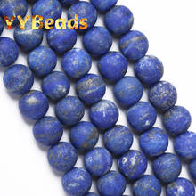 Dull Polished 5A Quality Lapis Lazuli Stone Beads Natural Loose Round Charm Beads For Jewelry Making DIY Bracelet 4 6 8 10 12mm 2024 - buy cheap