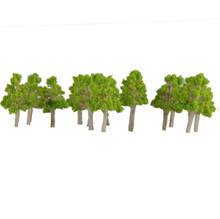 100x светильник зеленый тополь дерево плинтус 2,5 см модель поезд сад Wargame макет 2024 - купить недорого