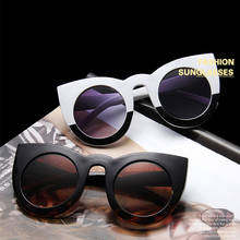 Gafas de sol con forma de ojo de gato para mujer, lentes tintadas de Color azul, de diseñador de marca, Vintage, 2020 2024 - compra barato