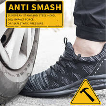 Dropshipping Puncture-Proof Safety Shoes Indestructible Steel Toe Work Shoes Outdoor Breathable Men Shoes 2024 - buy cheap